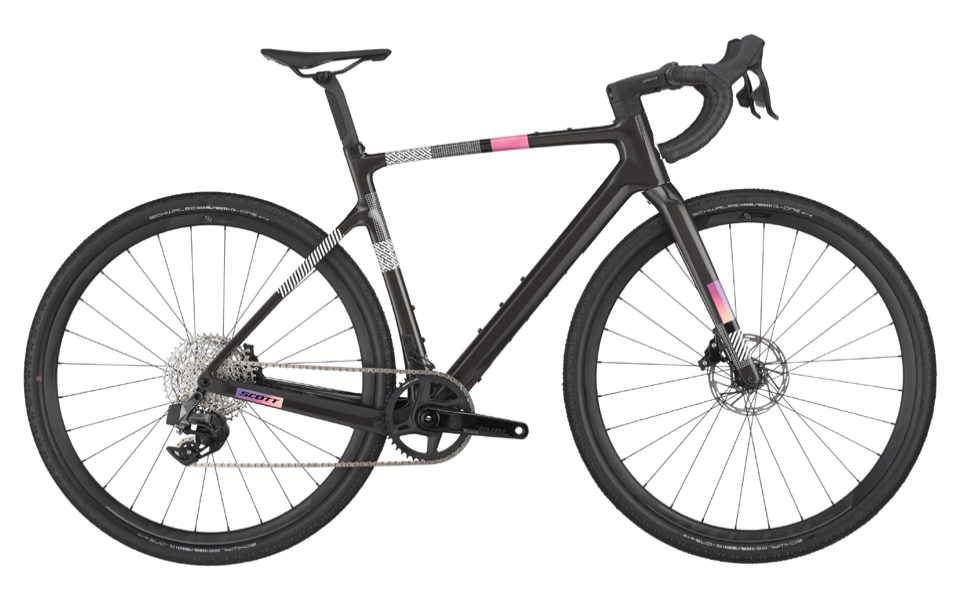 Large Scott Addict Gravel 30 Carbon Black